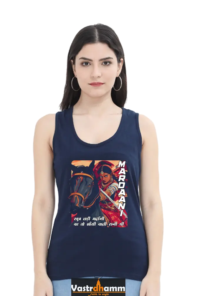 Lakshmi Bai Courage UnleashedTank Top T-Shirts for Women Vastrdhamm