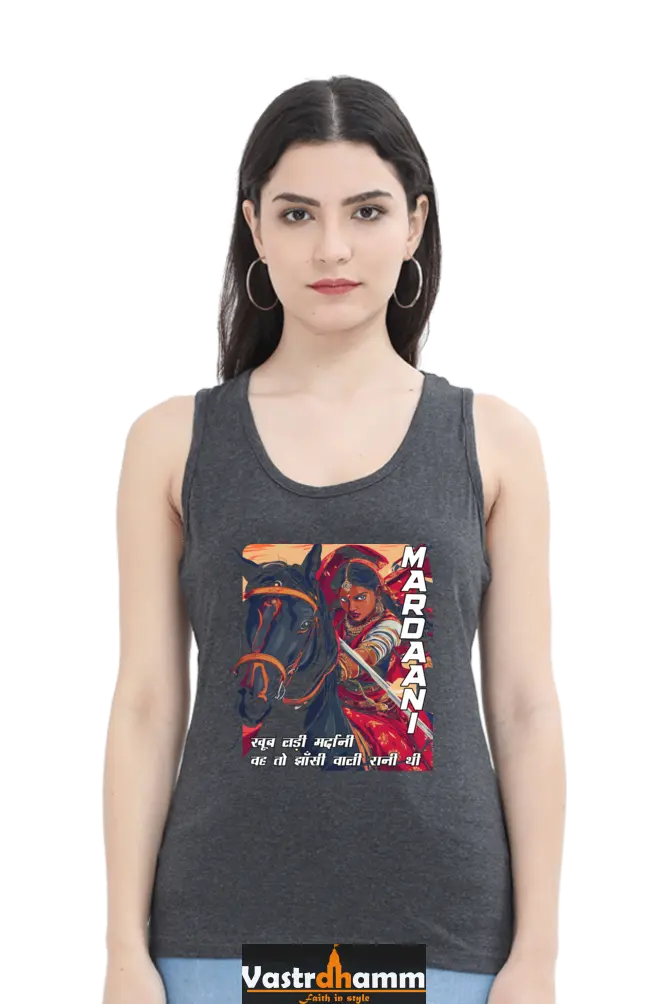 Lakshmi Bai Courage UnleashedTank Top T-Shirts for Women Vastrdhamm