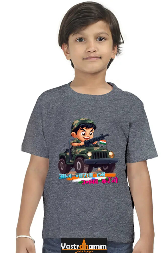Little Republic Hero Round Neck Half Sleeve Classic T-Shirts for Boys Vastrdhamm