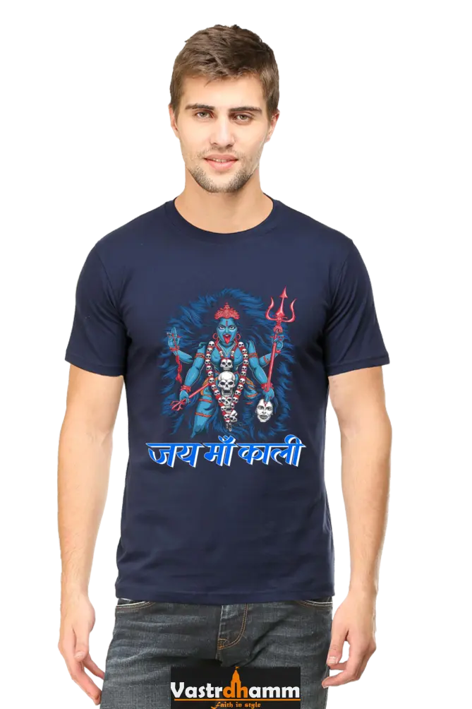Maa Durga Spirit Round Neck Half Sleeve Classic T-Shirts for Men Vastrdhamm