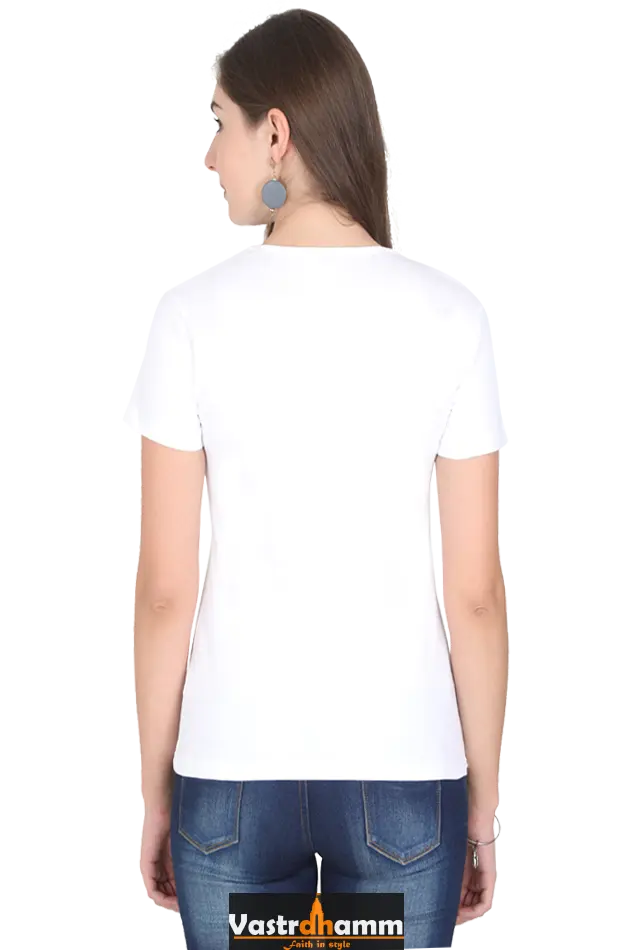 Maa Durga Warrior Round Neck Half Sleeve Classic T-Shirts for Women Vastrdhamm