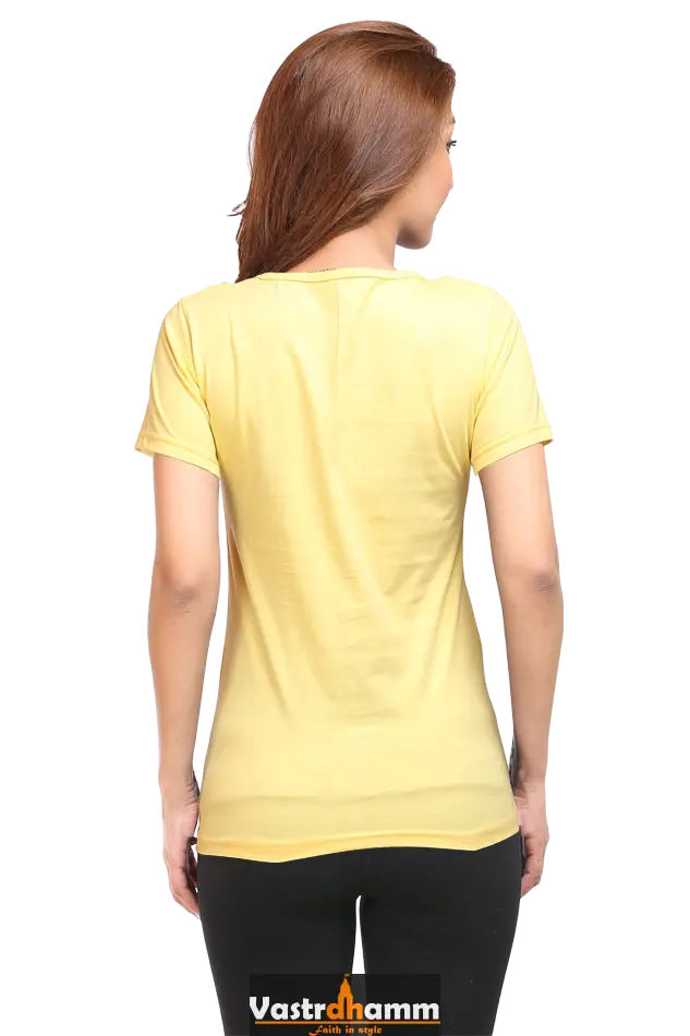 Maa Durga Warrior Round Neck Half Sleeve Classic T-Shirts for Women Vastrdhamm