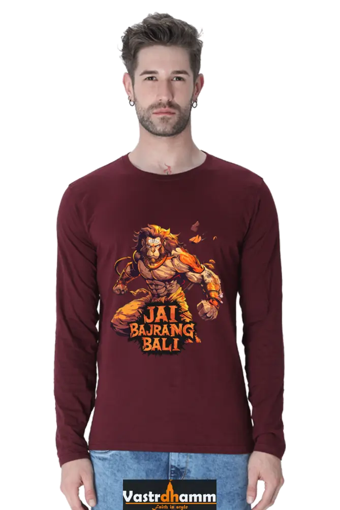 Majestic Hanuman Ji Round Neck Full Sleeve Vastrdhamm