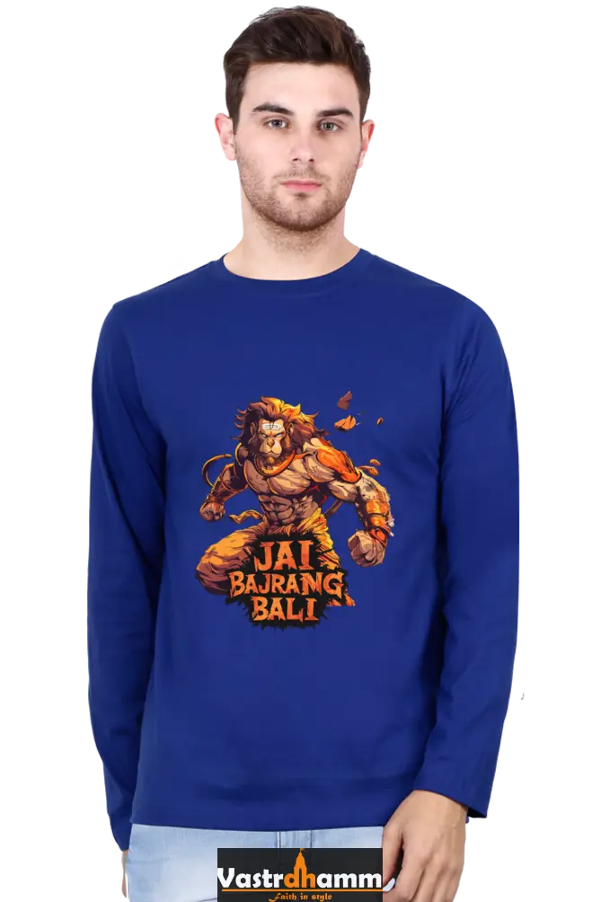 Majestic Hanuman Ji Round Neck Full Sleeve Vastrdhamm