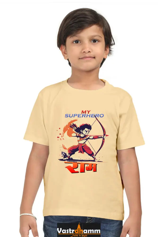 Ram Ji Devotion Round Neck Half Sleeve Classic T-Shirts for Boy Vastrdhamm