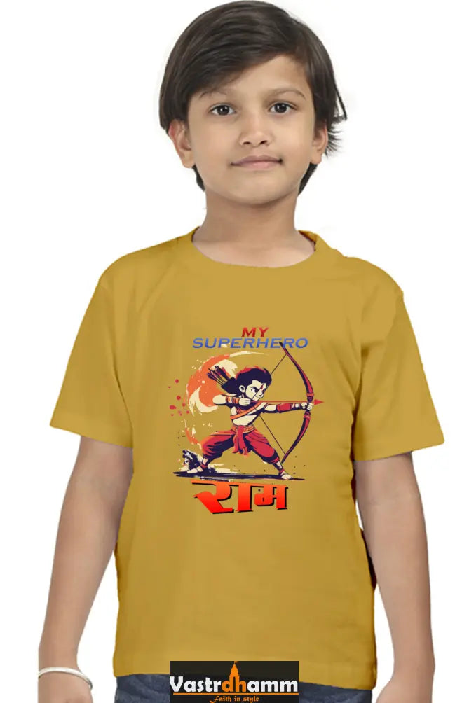 Ram Ji Devotion Round Neck Half Sleeve Classic T-Shirts for Boy Vastrdhamm