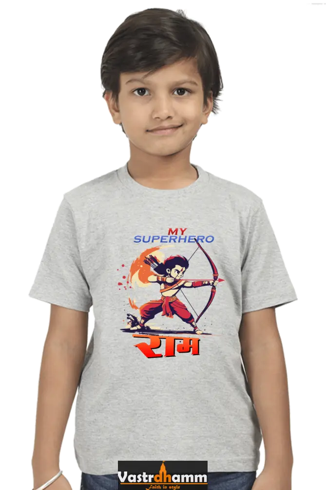 Ram Ji Devotion Round Neck Half Sleeve Classic T-Shirts for Boy Vastrdhamm
