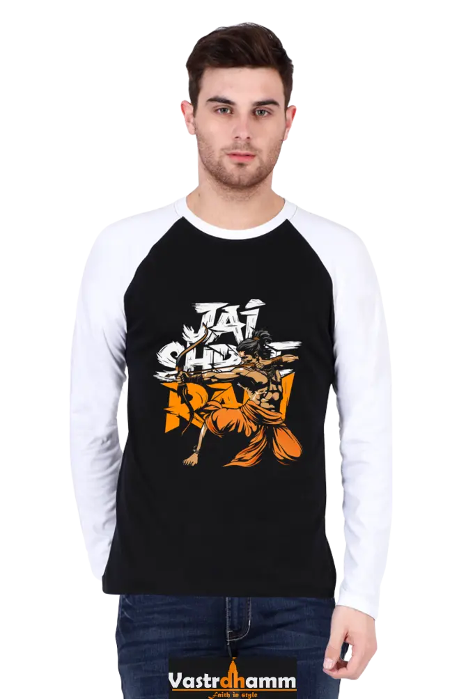 Ram Ji Dharma Protector Raglan Full Sleeve T-Shirts for Men Vastrdhamm
