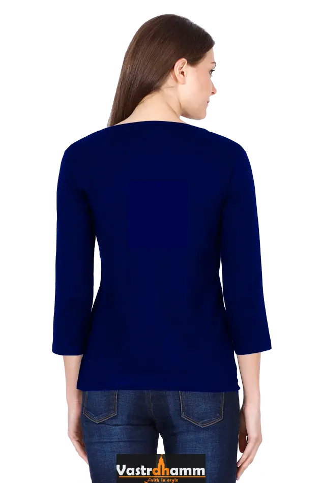 Ram Ji Dharma Protector Round Neck Full Sleeve T-Shirts for Women Vastrdhamm