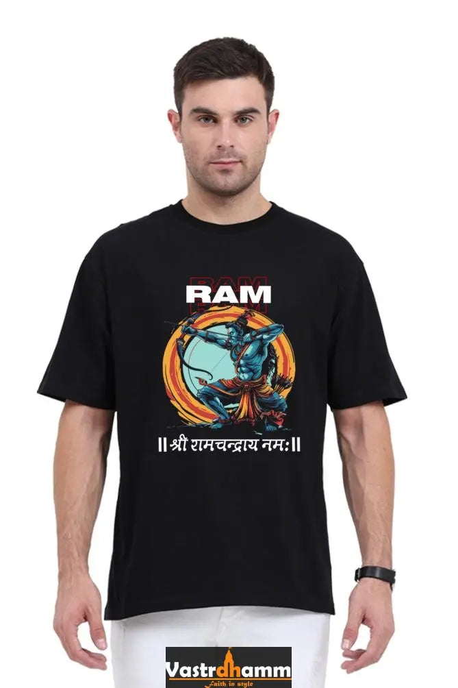 Ram Ji Divine Grace Oversized Classic T-Shirts for Men Vastrdhamm