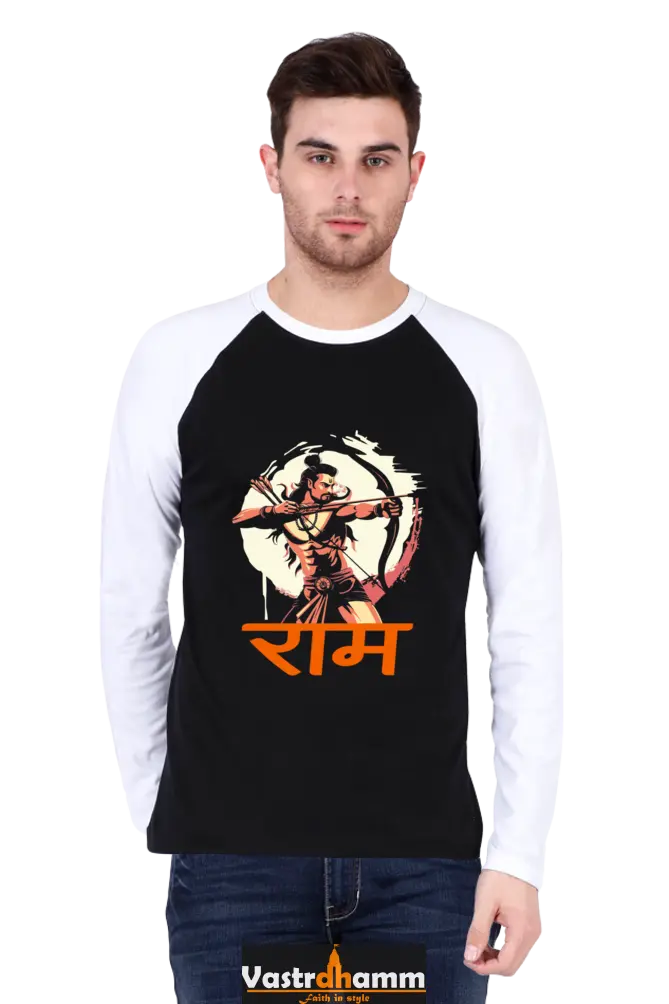 Ram Ji Divine Grace Raglan Full Sleeve T-Shirts for Men Vastrdhamm