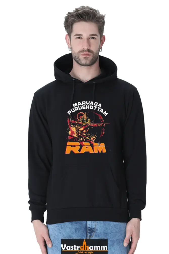 Ram Ji Divine Protector Hoodie Sweatshirt T-Shirts for Men Vastrdhamm