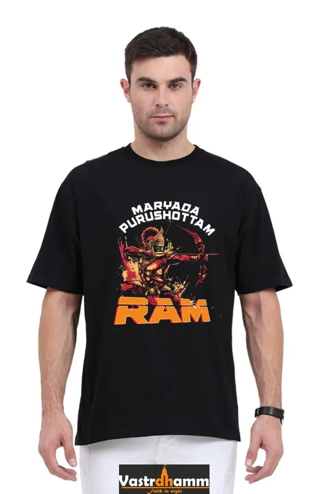 Ram Ji Divine Protector Oversized Classic T-Shirts for Men Vastrdhamm