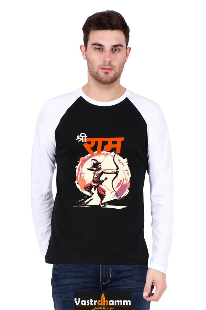 Ram Ji Eternal Dharma Raglan Full Sleeve T-Shirts for Men Vastrdhamm