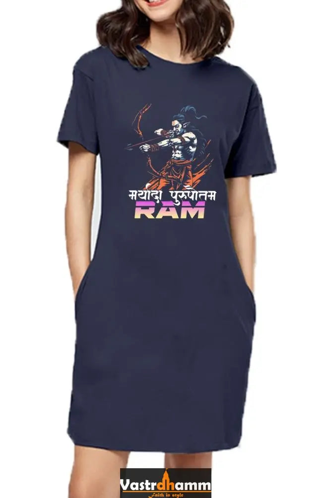 Ram Ji Ramayana Legacy T-Shirts Dress for Women Vastrdhamm