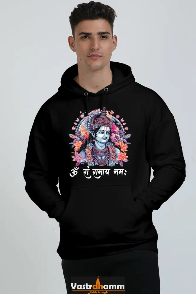 Ram Ji Righteous Path Oversized Hooded Sweatshirt T-Shirts for Men Vastrdhamm