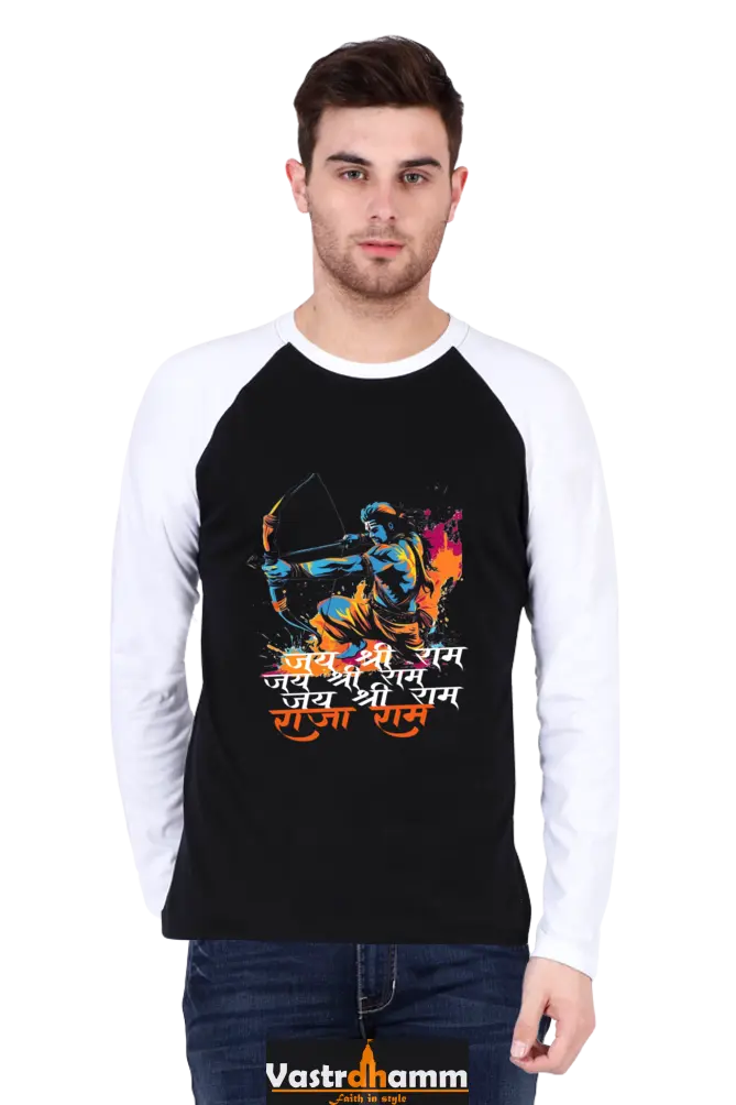Ram Ji Sita Ram Raglan Full Sleeve T-Shirts for Men Vastrdhamm