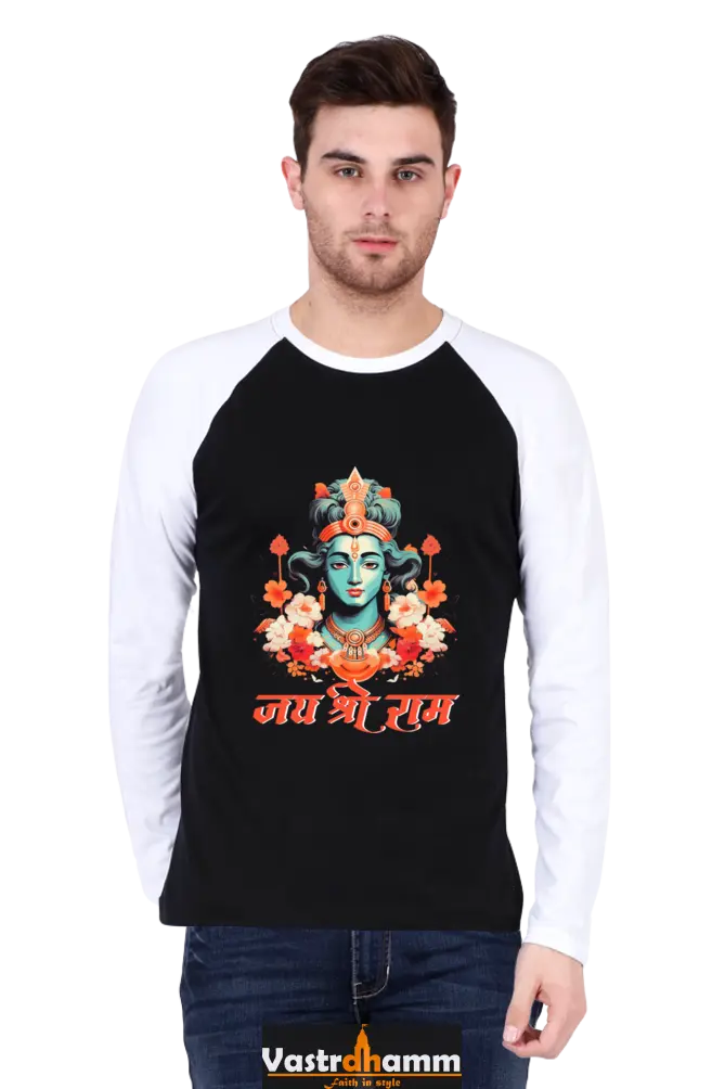Ram Ji Vanvasi Raglan Full Sleeve T-Shirts for Men Vastrdhamm