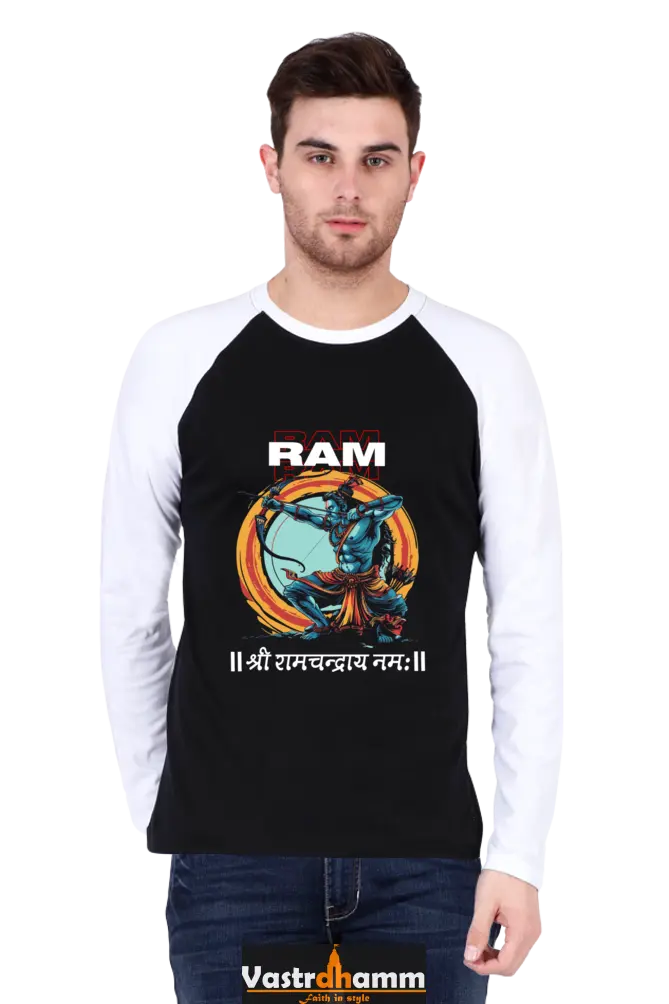 Ram Ji Victory Raglan Full Sleeve T-Shirts for Men Vastrdhamm