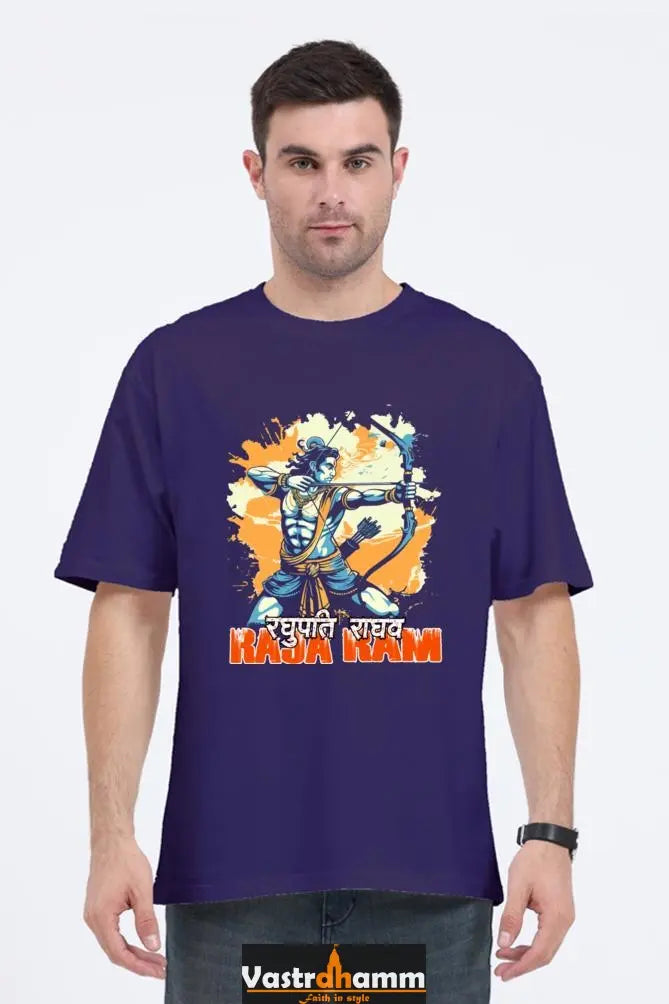 Ram Ji Warrior Spirit Oversized Classic T-Shirts for Men Vastrdhamm