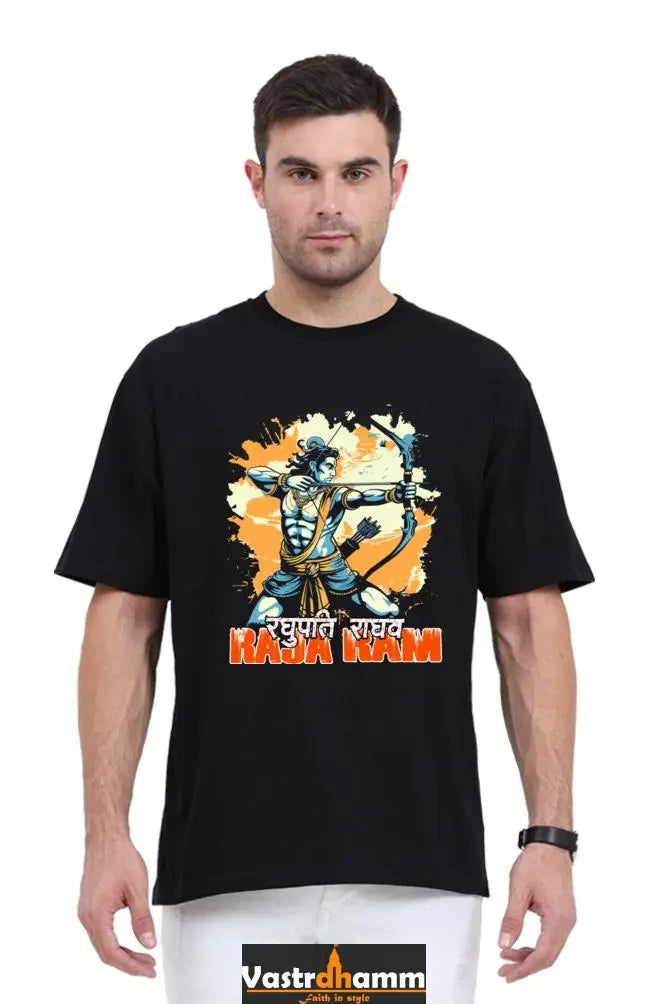Ram Ji Warrior Spirit Oversized Classic T-Shirts for Men Vastrdhamm