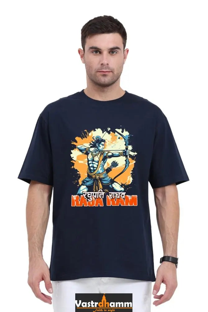 Ram Ji Warrior Spirit Oversized Classic T-Shirts for Men Vastrdhamm