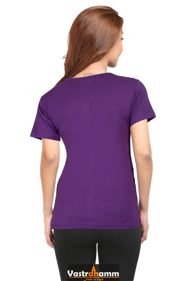 Ram Ji Warrior Spirit Round Neck Half Sleeve Classic T-Shirts for Women Vastrdhamm