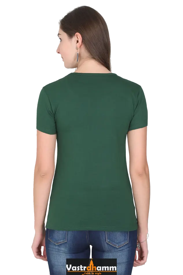 Ram Ji Warrior Spirit Round Neck Half Sleeve Classic T-Shirts for Women Vastrdhamm