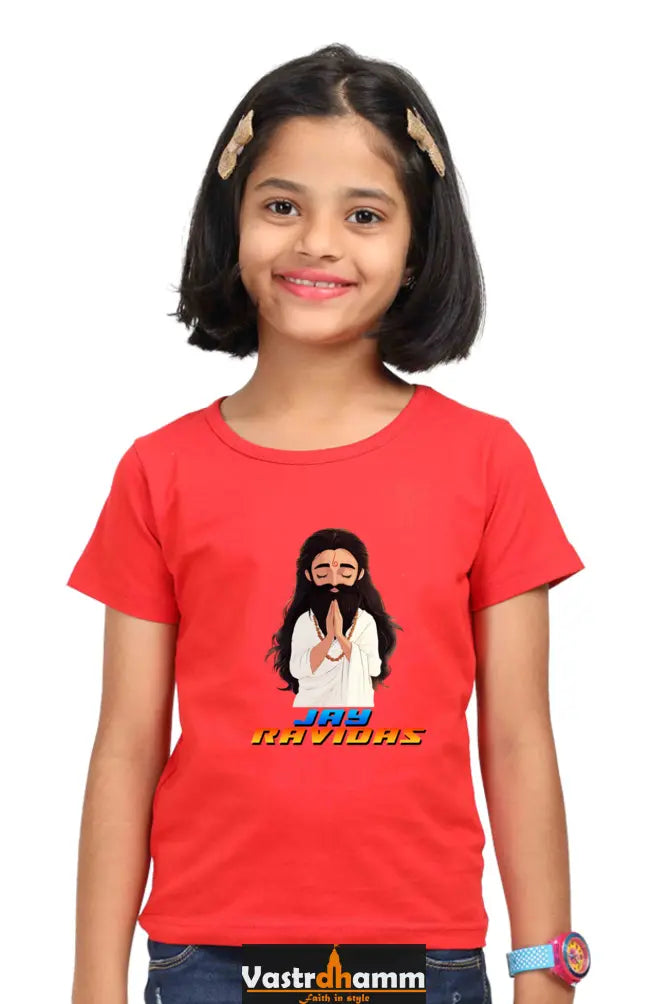 Ravidas Devotion Round Neck Half Sleeve Classic T-Shirts for Girl Vastrdhamm