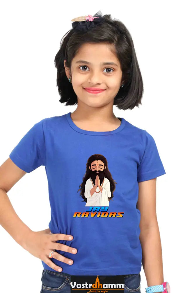 Ravidas Devotion Round Neck Half Sleeve Classic T-Shirts for Girl Vastrdhamm
