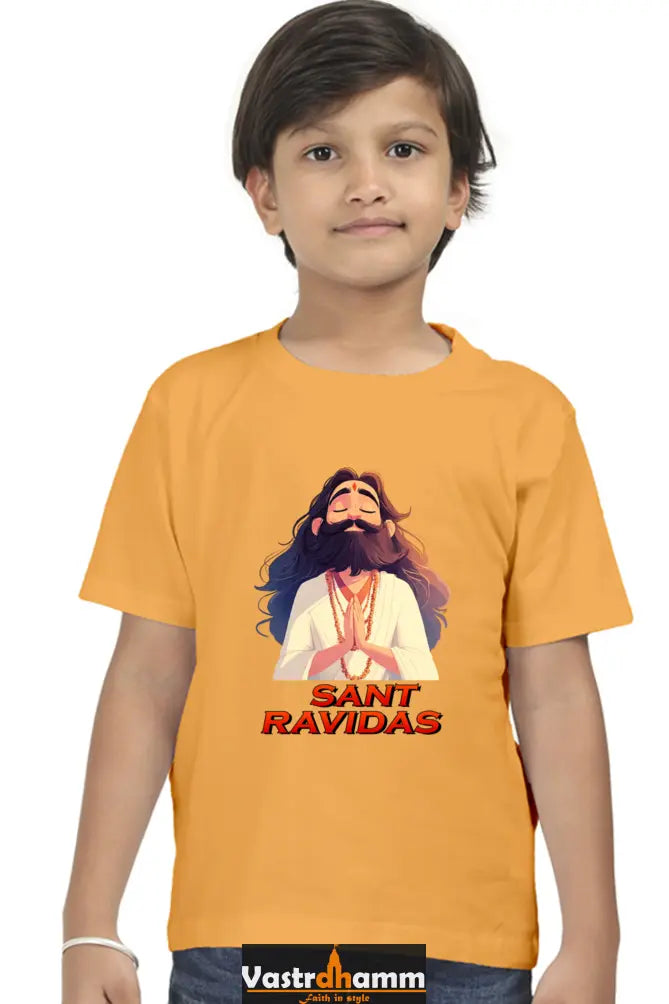 Ravidas Jayanti Spirit Round Neck Half Sleeve Classic T-Shirts for Boy Vastrdhamm