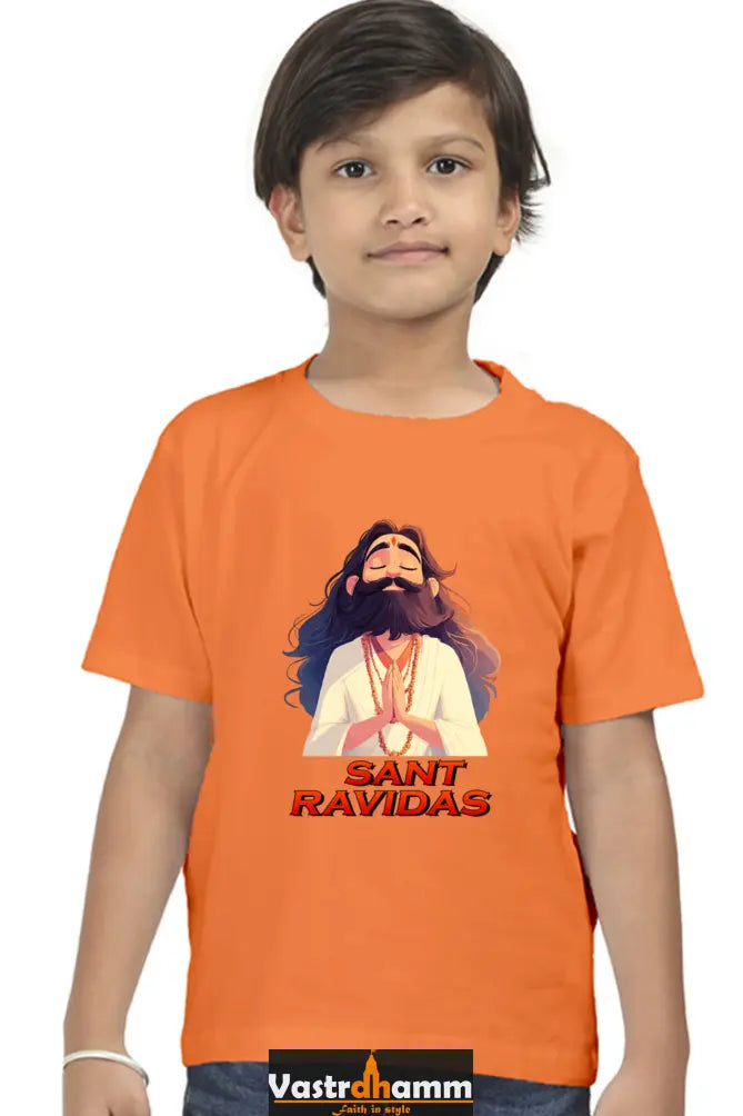 Ravidas Jayanti Spirit Round Neck Half Sleeve Classic T-Shirts for Boy Vastrdhamm