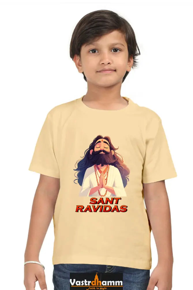 Ravidas Jayanti Spirit Round Neck Half Sleeve Classic T-Shirts for Boy Vastrdhamm