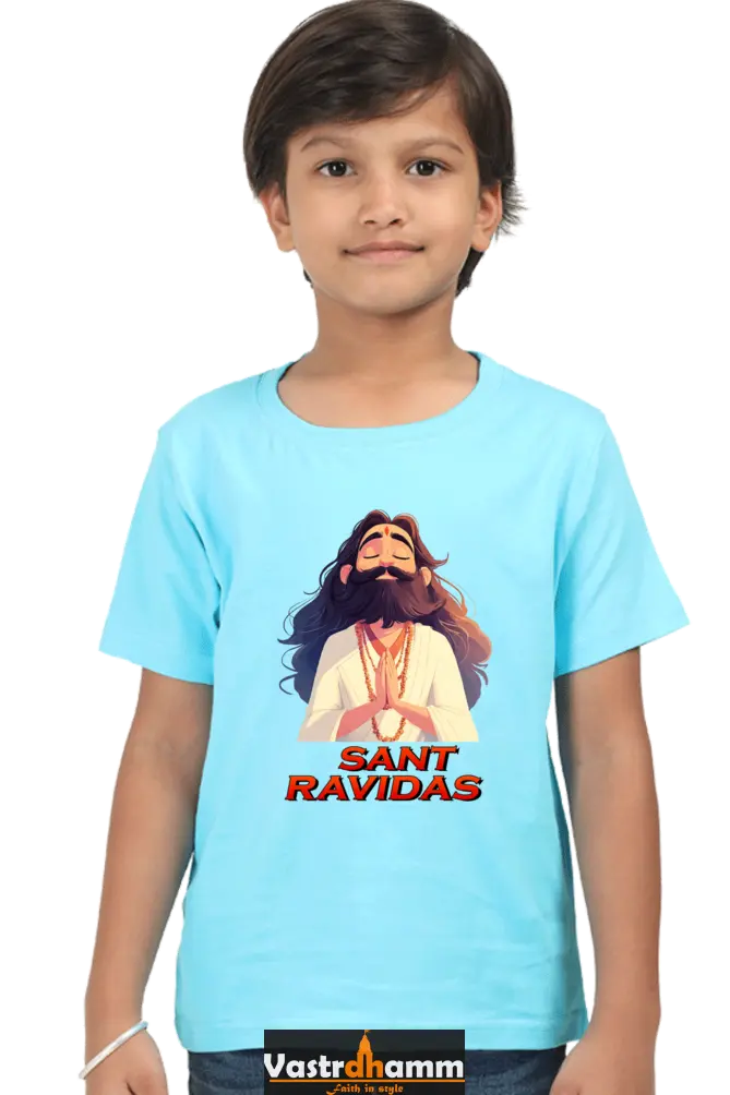 Ravidas Jayanti Spirit Round Neck Half Sleeve Classic T-Shirts for Boy Vastrdhamm