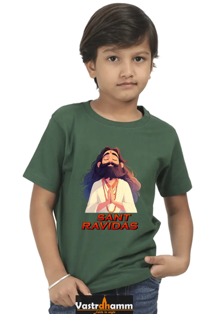 Ravidas Jayanti Spirit Round Neck Half Sleeve Classic T-Shirts for Boy Vastrdhamm