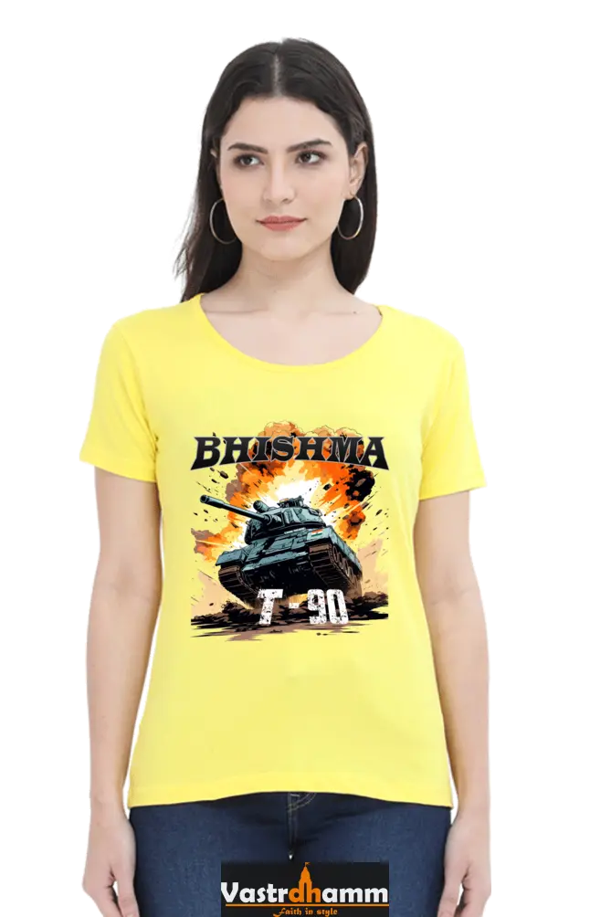 Republic Day Pride Round Neck Half Sleeve Classic T-Shirts for Womens Vastrdhamm