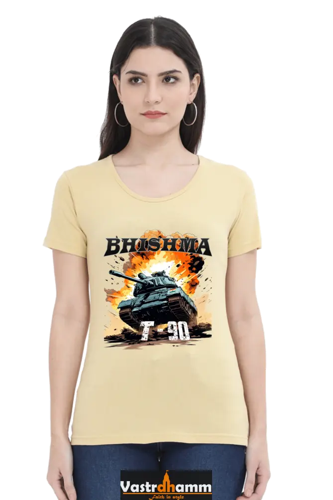 Republic Day Pride Round Neck Half Sleeve Classic T-Shirts for Womens Vastrdhamm