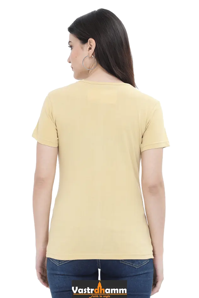 Republic Day Pride Round Neck Half Sleeve Classic T-Shirts for Womens Vastrdhamm