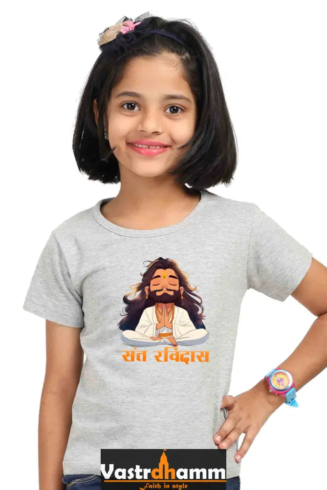 Sant Ravidas Wisdom Round Neck Half Sleeve Classic T-Shirts for Girl Vastrdhamm