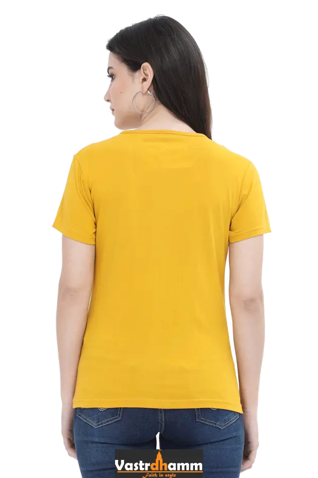 Shaheed Bhagat Singh Round Neck Half Sleeve Classic T-Shirts for Women Vastrdhamm