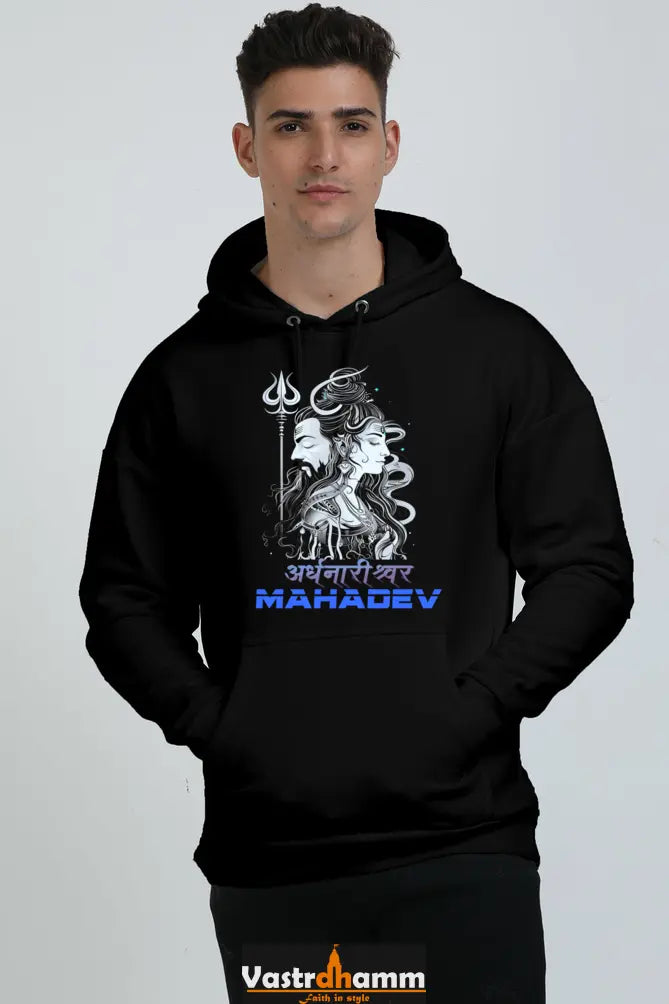Shiv Ji Blessings Oversized Hooded Sweatshirt T-Shirts for Men Vastrdhamm