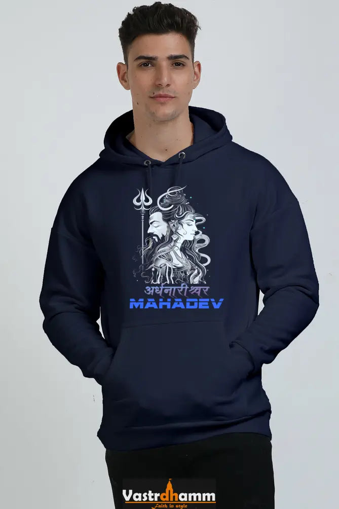 Shiv Ji Blessings Oversized Hooded Sweatshirt T-Shirts for Men Vastrdhamm