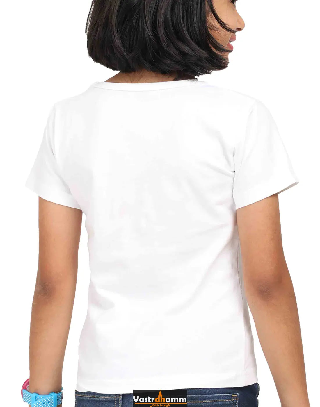 Shiv Ji Blessings Round Neck Half Sleeve Classic T-Shirts for Girl Vastrdhamm