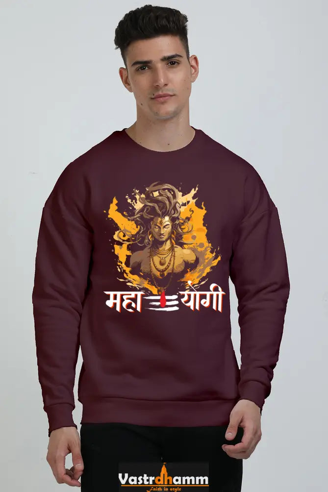 Shiv Ji Devotion Oversized Sweatshirt T-Shirts for Men Vastrdhamm
