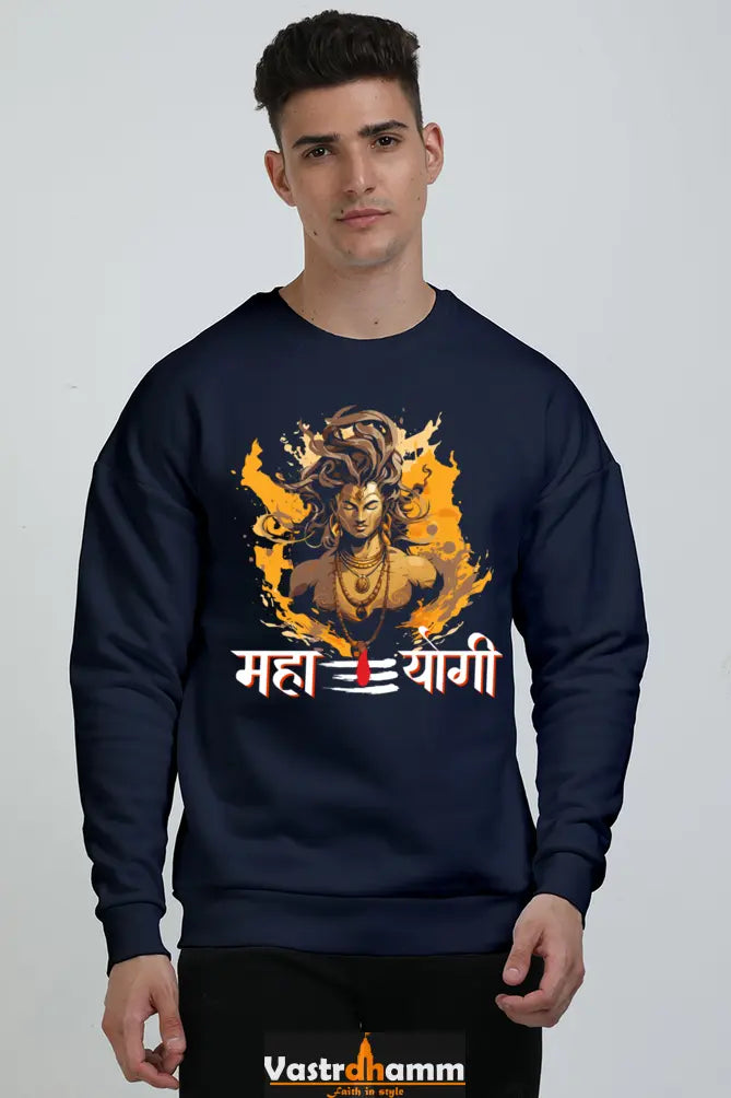 Shiv Ji Devotion Oversized Sweatshirt T-Shirts for Men Vastrdhamm