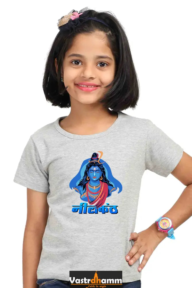 Shiv Ji Devotion Round Neck Half Sleeve Classic T-Shirts for Girl Vastrdhamm