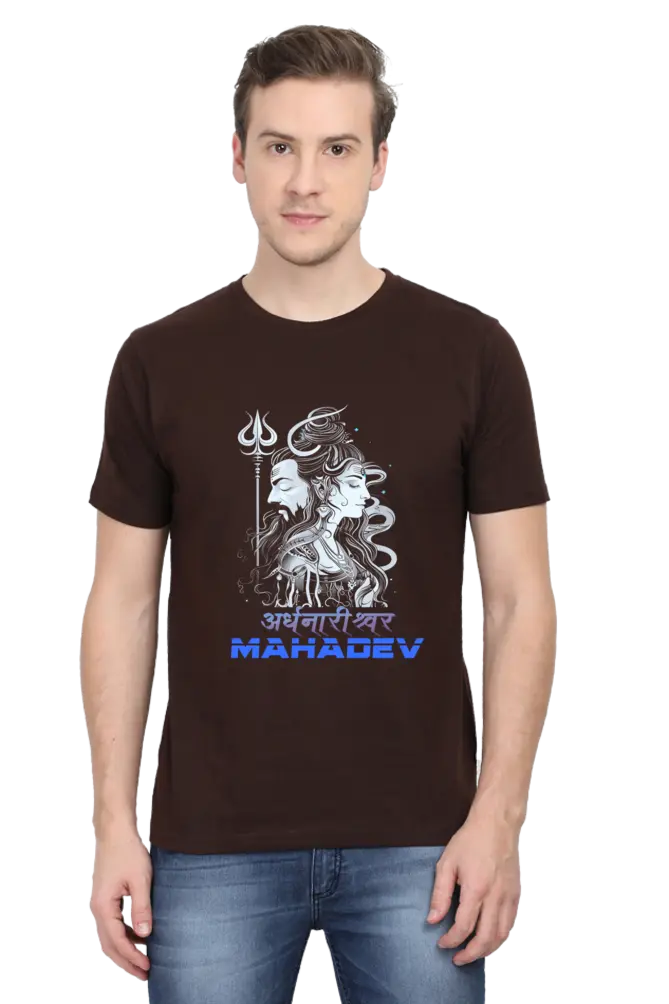 Shiv Ji Devotion Round Neck Half Sleeve Classic T-Shirts for Men Vastrdhamm