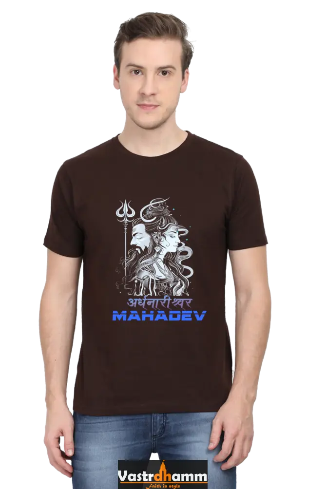 Shiv Ji Devotion Round Neck Half Sleeve Classic T-Shirts for Men Vastrdhamm
