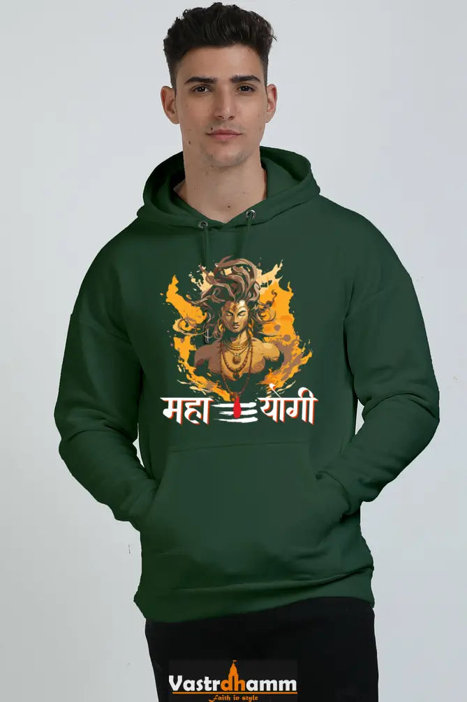 Shiv Ji Divine Power Oversized Hooded Sweatshirt T-Shirts for Men Vastrdhamm