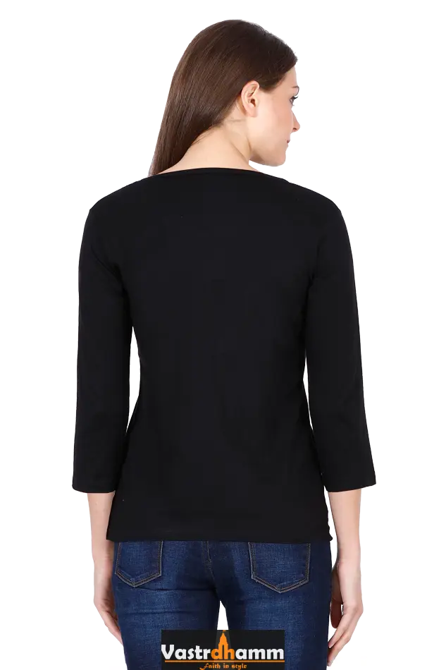 Shiv Ji Divine Power Round Neck Full Sleeve T-Shirts for Women Vastrdhamm